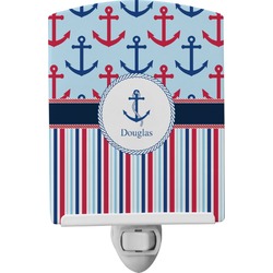 Anchors & Stripes Ceramic Night Light (Personalized)
