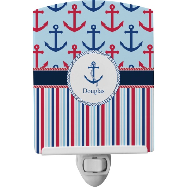 Custom Anchors & Stripes Ceramic Night Light (Personalized)