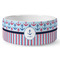 Anchors & Stripes Ceramic Dog Bowl - Large (Personalized)