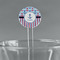 Anchors & Stripes 7" Round Plastic Stir Sticks - Clear (Personalized)