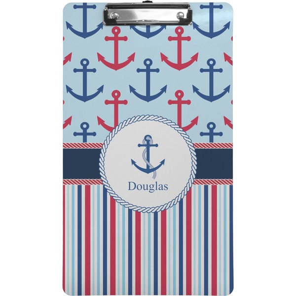 Custom Anchors & Stripes Clipboard (Legal Size) (Personalized)