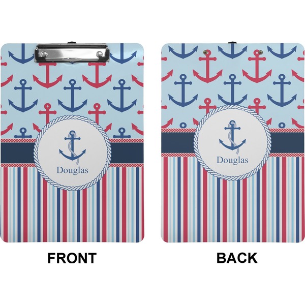 Anchors & Stripes Clipboard (Letter) (Front + Back)