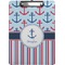 Anchors & Stripes Clipboard (Personalized)