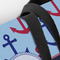 Anchors & Stripes Closeup of Tote w/Black Handles