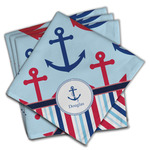 Anchors & Stripes Cloth Napkins (Set of 4) (Personalized)