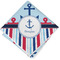 Anchors & Stripes Cloth Napkins - Personalized Lunch (Folded Four Corners)