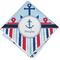 Anchors & Stripes Cloth Cocktail Napkin - Single w/ Name or Text