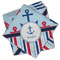 Anchors & Stripes Cloth Napkins - Personalized Lunch (PARENT MAIN Set of 4)