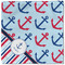 Anchors & Stripes Cloth Napkins - Personalized Lunch (Single Full Open)