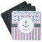 Anchors & Stripes Coaster Rubber Back - Main