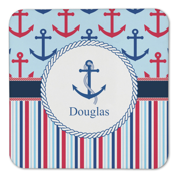Anchors & Stripes Coaster Set - FRONT (one)