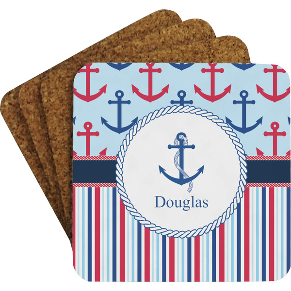 Anchors & Stripes Coaster Set (Personalized)