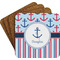 Anchors & Stripes Coaster Set (Personalized)