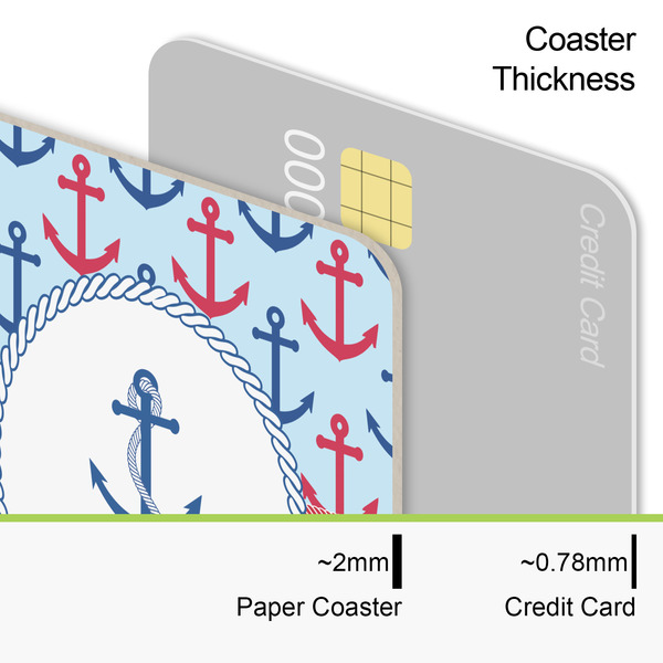 Anchors & Stripes Coaster Thickness