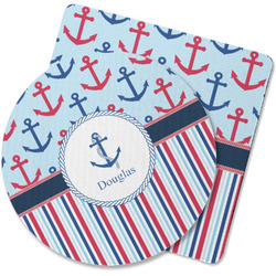 Anchors & Stripes Rubber Backed Coaster (Personalized)
