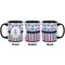 Anchors & Stripes Coffee Mug - 11 oz - Black APPROVAL