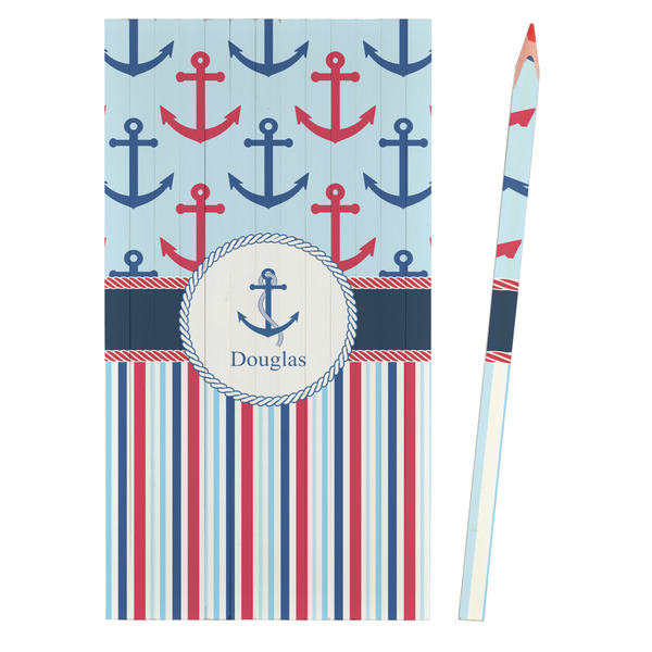 Anchors & Stripes Colored Pencils - Front View