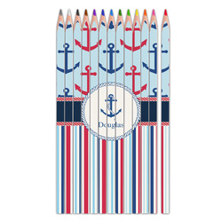 Anchors & Stripes Colored Pencils (Personalized)