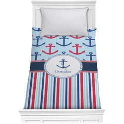 Anchors & Stripes Comforter - Twin XL (Personalized)