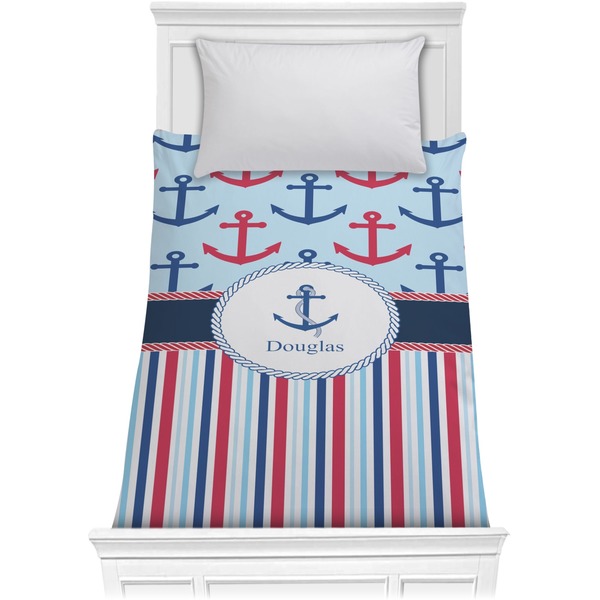 Custom Anchors & Stripes Comforter - Twin XL (Personalized)