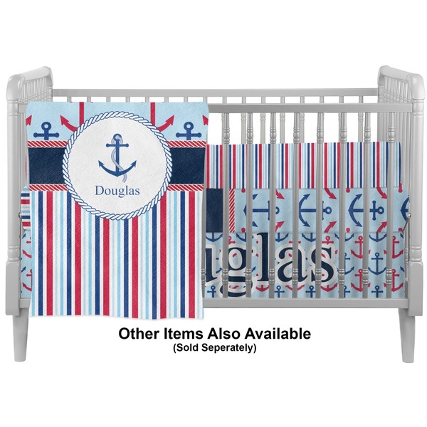 Anchors & Stripes Crib - Profile Sold Seperately