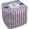 Anchors & Stripes Cube Poof Ottoman (Top)