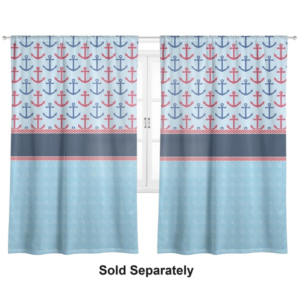 Custom Anchors & Stripes Curtain Panel - Custom Size