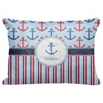 Anchors & Stripes Decorative Baby Pillowcase - 16"x12" (Personalized)