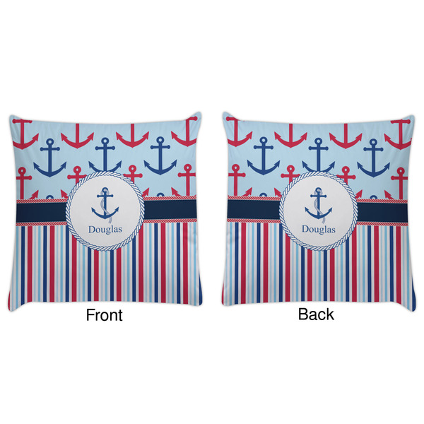 Anchors & Stripes Decorative Pillow Case - Approval
