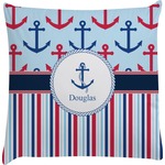 Anchors & Stripes Decorative Pillow Case (Personalized)