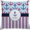 Anchors & Stripes Decorative Pillow Case (Personalized)