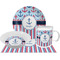 Anchors & Stripes Dinner Set - 4 Pc (Personalized)