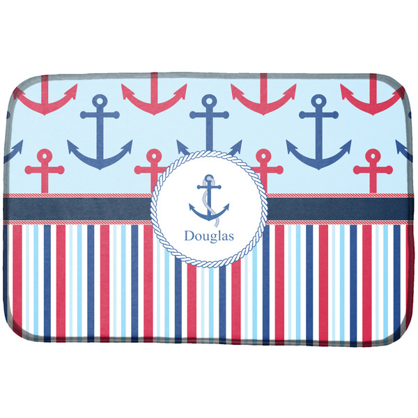 Custom Anchors & Stripes Dish Drying Mat (Personalized)