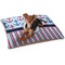 Anchors & Stripes Dog Bed - Small w/ Name or Text