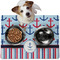 Anchors & Stripes Dog Food Mat - Medium LIFESTYLE