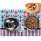 Anchors & Stripes Dog Food Mat - Small LIFESTYLE