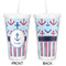 Anchors & Stripes Double Wall Tumbler with Straw - Approval