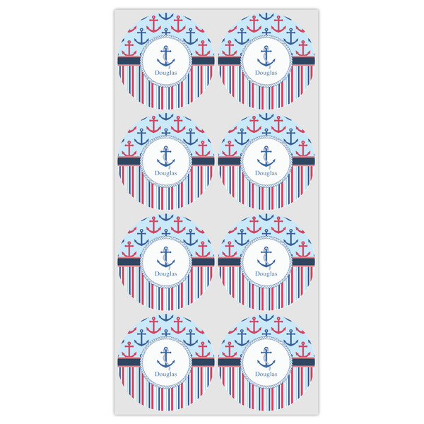 Anchors & Stripes Drink Topper - Medium - Set of 12