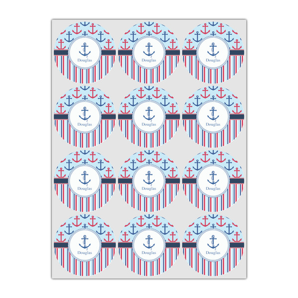 Anchors & Stripes Drink Topper - Small - Set of 12