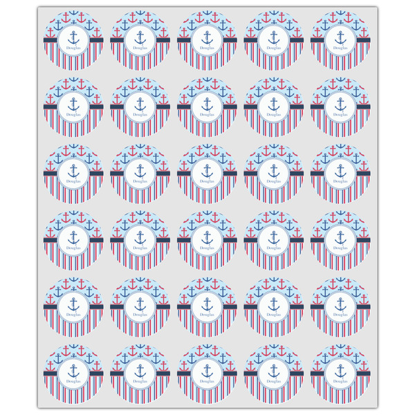 Anchors & Stripes Drink Topper - XSmall - Set of 30