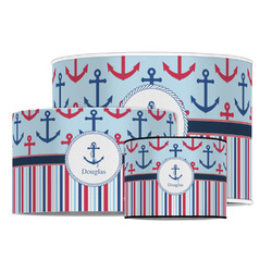 Anchors & Stripes Drum Lamp Shade (Personalized)