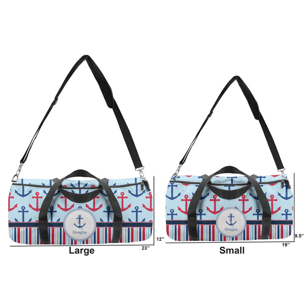 Anchors & Stripes Duffle Bag Small and Large