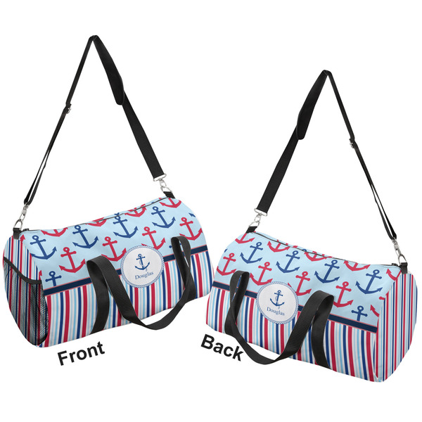 Anchors & Stripes Duffle bag small front and back sides