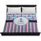 Anchors & Stripes Duvet Cover - King - On Bed - No Prop