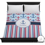 Anchors & Stripes Duvet Cover - Full / Queen (Personalized)