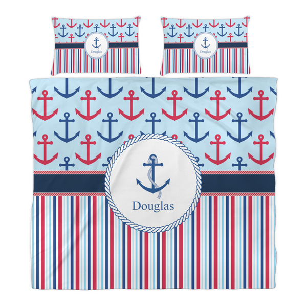 Anchors & Stripes Duvet Cover Set - King - Alt Approval