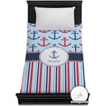 Anchors & Stripes Duvet Cover - Twin (Personalized)