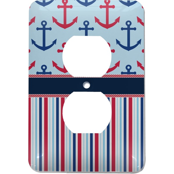 Custom Anchors & Stripes Electric Outlet Plate