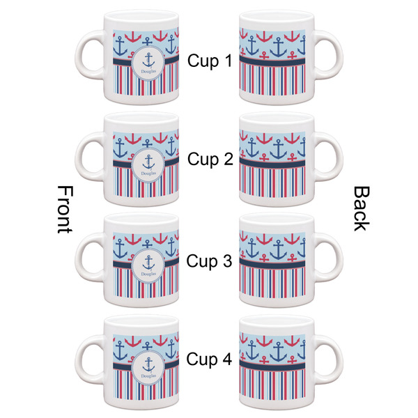 Anchors & Stripes Espresso Cup Set of 4 - Apvl
