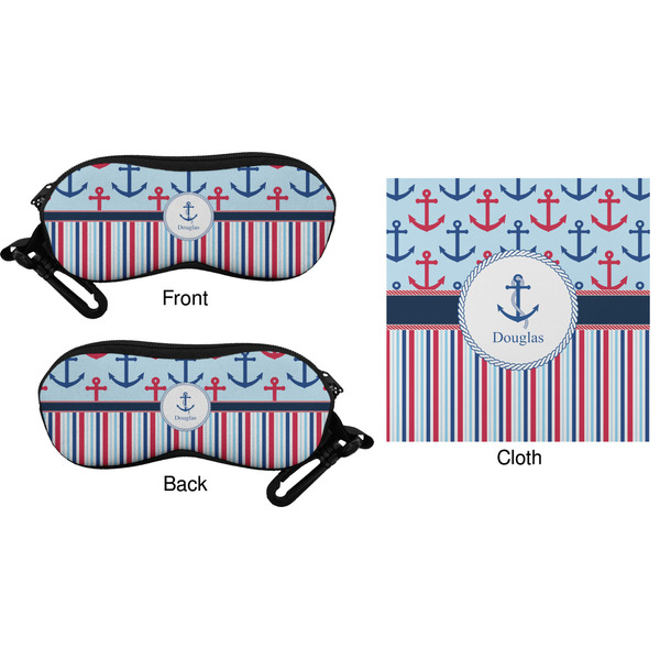 Anchors & Stripes Eyeglass Case & Cloth (Approval)